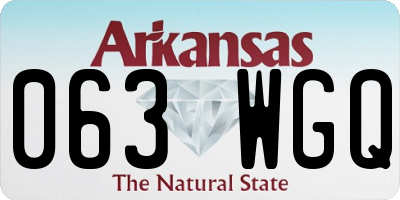 AR license plate 063WGQ