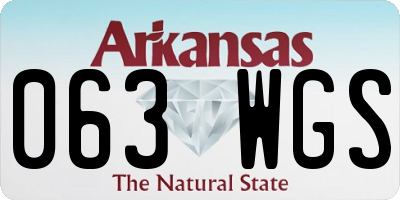 AR license plate 063WGS