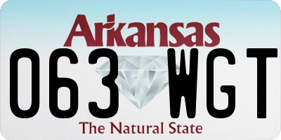 AR license plate 063WGT