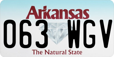 AR license plate 063WGV