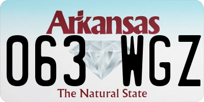 AR license plate 063WGZ