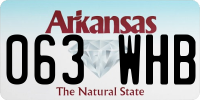 AR license plate 063WHB