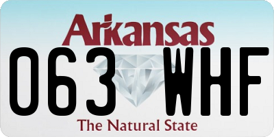 AR license plate 063WHF