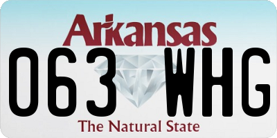 AR license plate 063WHG