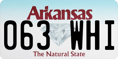 AR license plate 063WHI