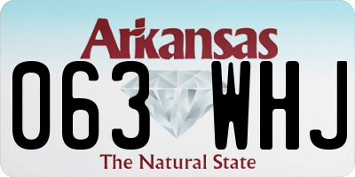 AR license plate 063WHJ
