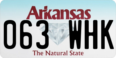 AR license plate 063WHK