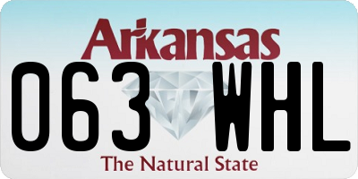 AR license plate 063WHL