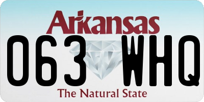 AR license plate 063WHQ