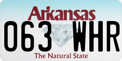 AR license plate 063WHR