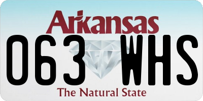 AR license plate 063WHS