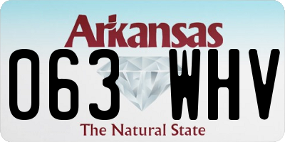 AR license plate 063WHV