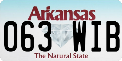 AR license plate 063WIB
