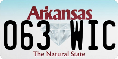 AR license plate 063WIC