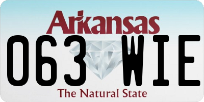 AR license plate 063WIE