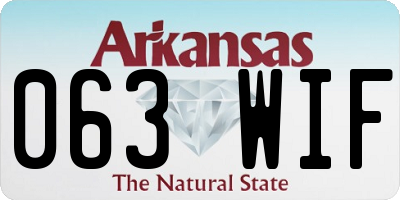 AR license plate 063WIF