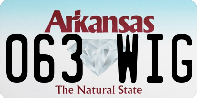 AR license plate 063WIG