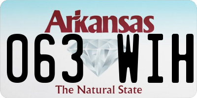 AR license plate 063WIH