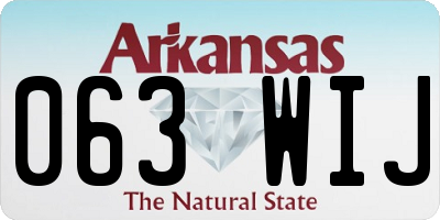 AR license plate 063WIJ