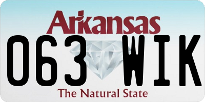 AR license plate 063WIK