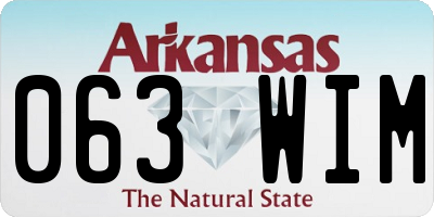 AR license plate 063WIM