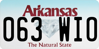 AR license plate 063WIO