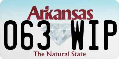AR license plate 063WIP
