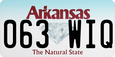 AR license plate 063WIQ