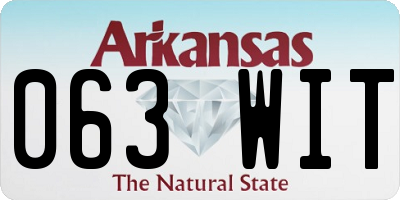AR license plate 063WIT