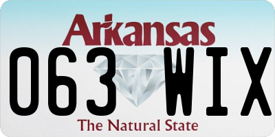 AR license plate 063WIX