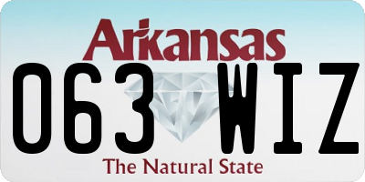 AR license plate 063WIZ