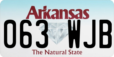 AR license plate 063WJB