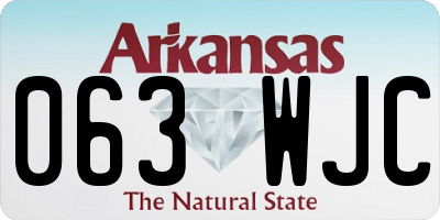 AR license plate 063WJC