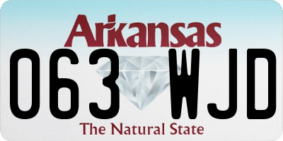 AR license plate 063WJD