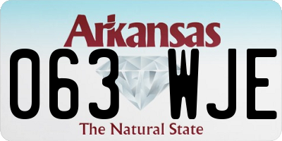 AR license plate 063WJE