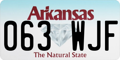 AR license plate 063WJF