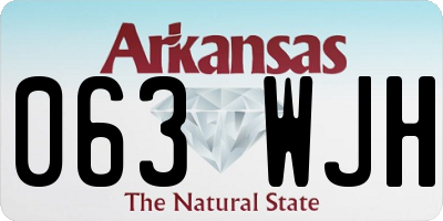AR license plate 063WJH