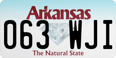 AR license plate 063WJI