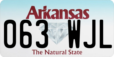 AR license plate 063WJL