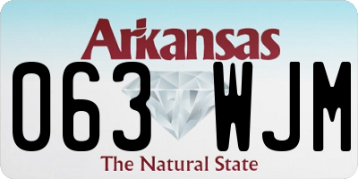 AR license plate 063WJM