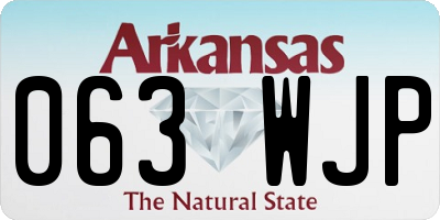 AR license plate 063WJP