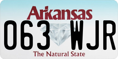 AR license plate 063WJR