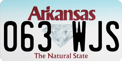 AR license plate 063WJS