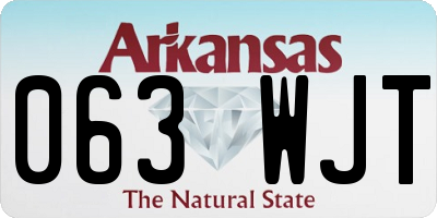AR license plate 063WJT