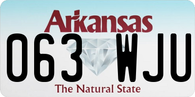 AR license plate 063WJU