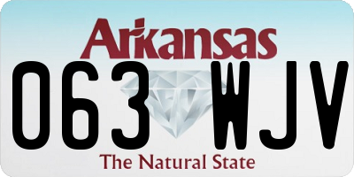 AR license plate 063WJV