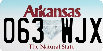 AR license plate 063WJX