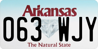 AR license plate 063WJY