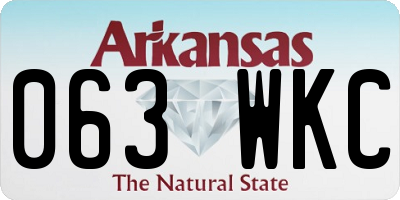 AR license plate 063WKC
