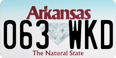 AR license plate 063WKD